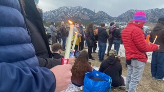 Mourners attending vigil at Fairview High School in Boulder 