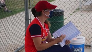 Kristen Genter, manager of the Denver Whooping Cranes baseball team