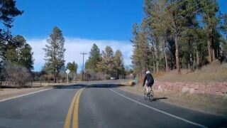 Passing bike rider