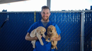 Devon Toews with Freedom Service Dogs