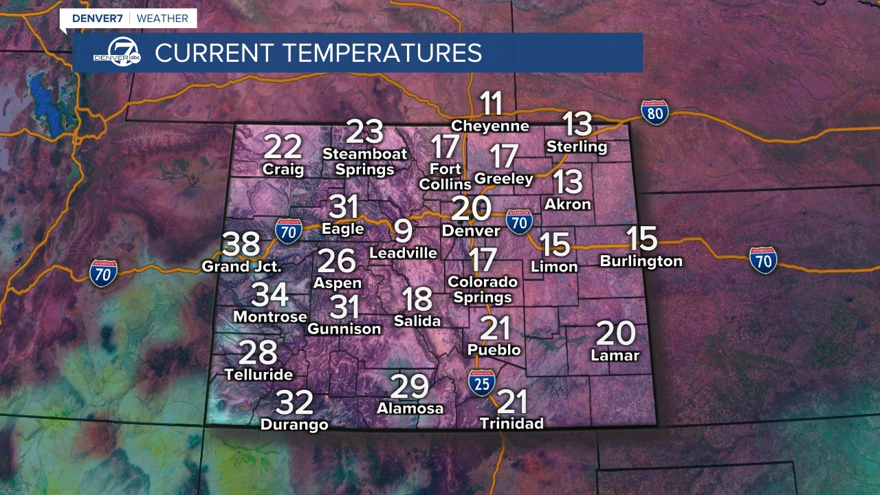 Current statewide temperatures